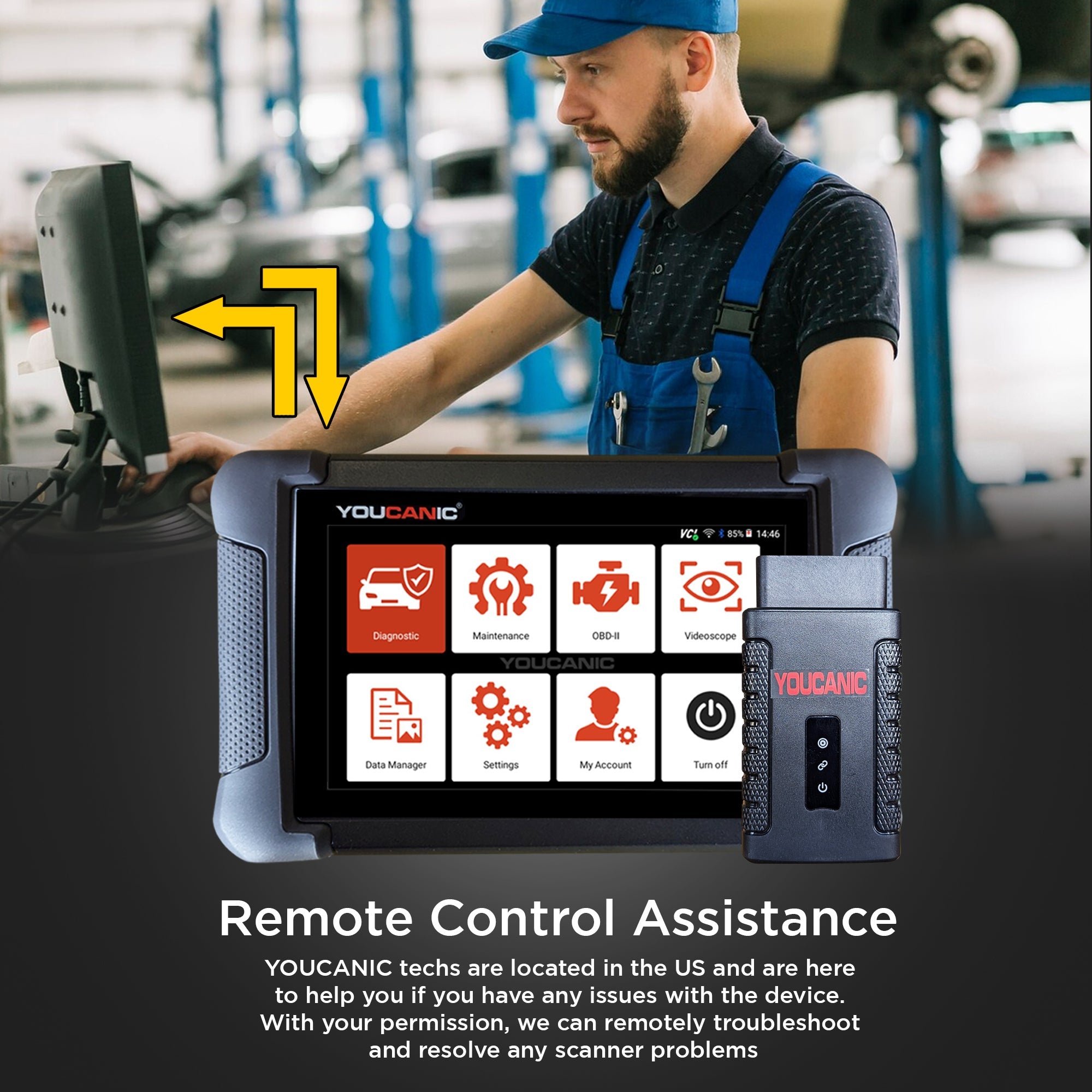 YOUCANIC UCAN II C PRO OBD2 Scanner – AI Powered Full System Diagnostic Tool with Bi-Directional Controls, Coding, Service Functions & Lifetime Updates