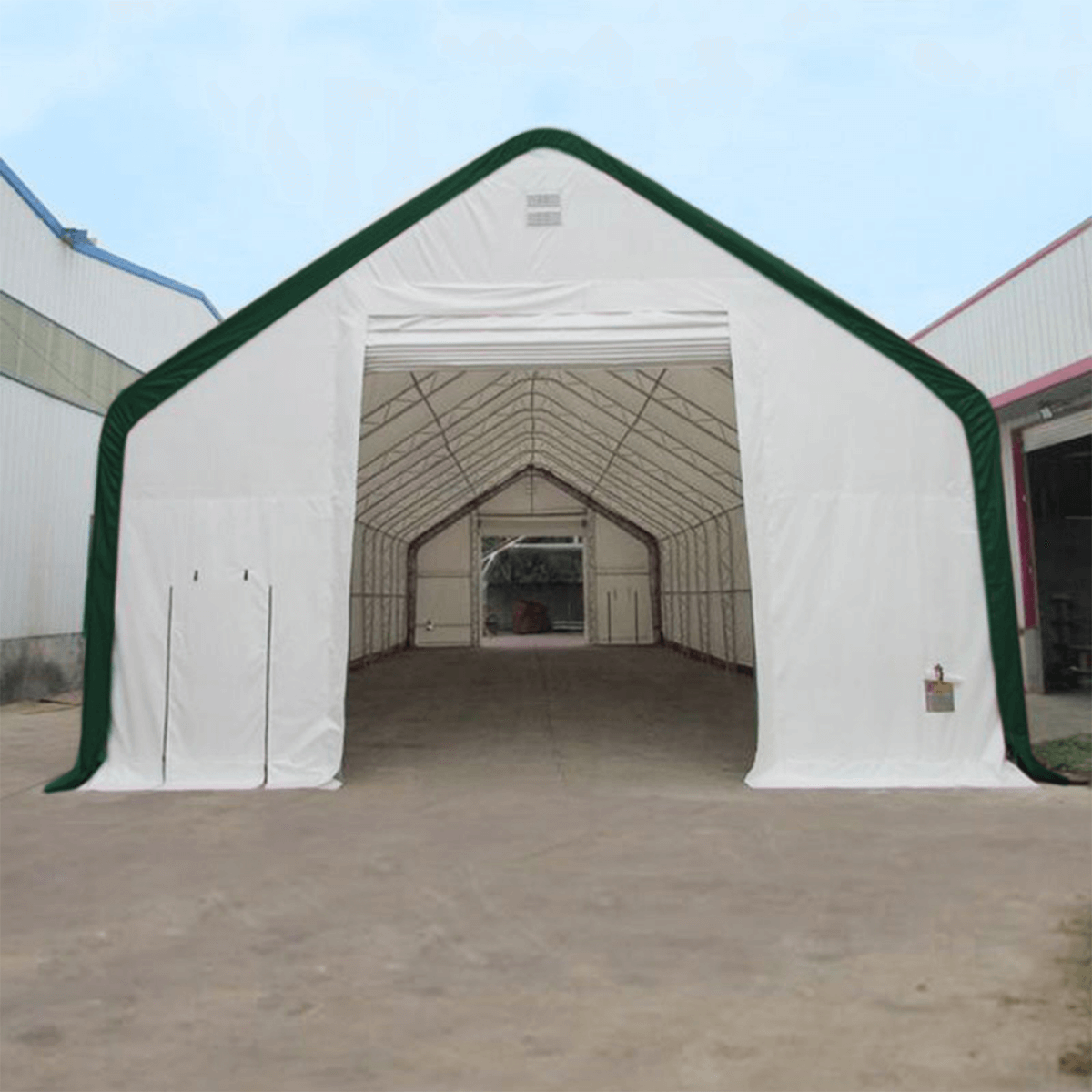 W30'xL80'xH20' Double Truss Storage Shelter
