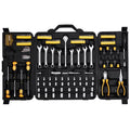 221-Piece Mechanics Tool Set 1/4" and 3/8" Drive Sockets SAE and Metric
