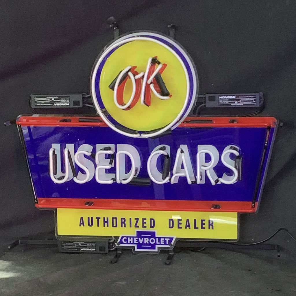 OK Used Cars Authorized Dealer Chevrolet Neon Signs Light