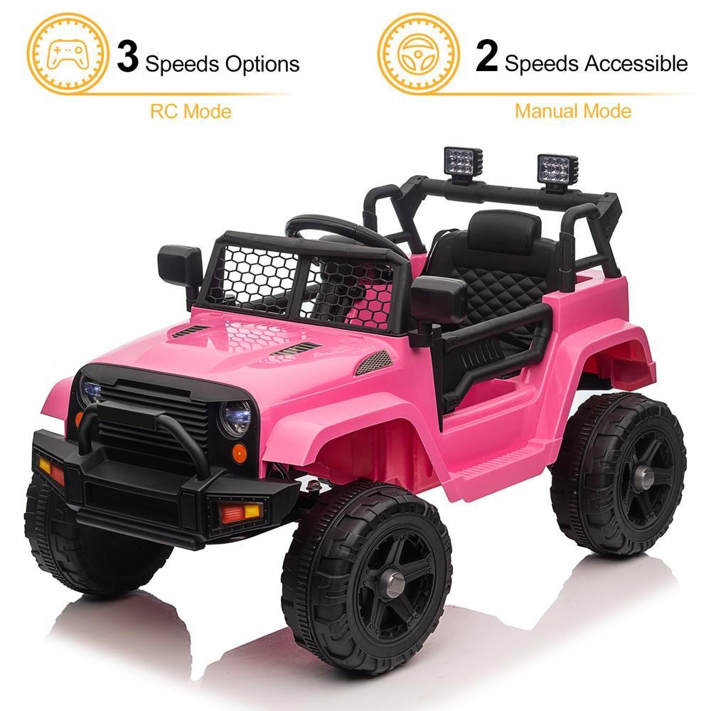 12V Battery-Powered Ride-On Truck for Kids with Parent Remote Control and Safety Seat Belts