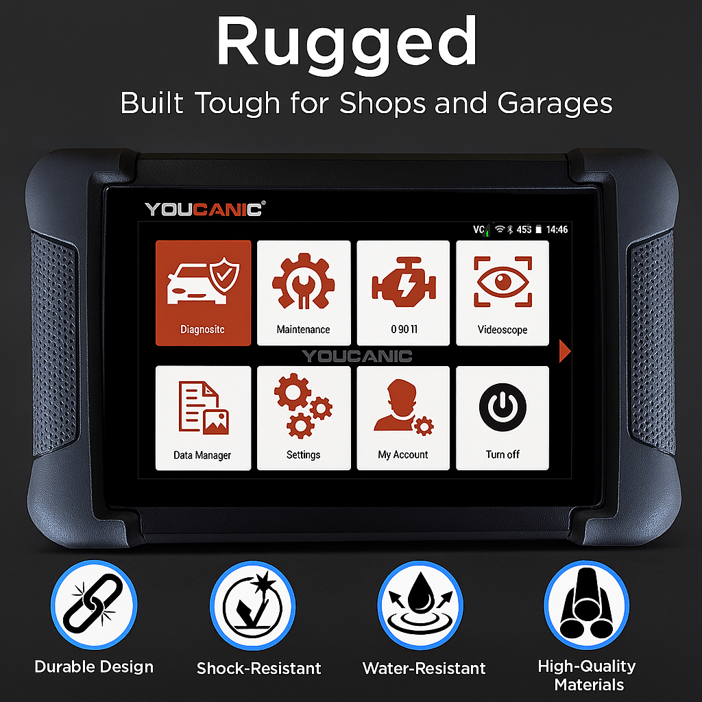 YOUCANIC UCAN II C PRO OBD2 Scanner – AI Powered Full System Diagnostic Tool with Bi-Directional Controls, Coding, Service Functions & Lifetime Updates