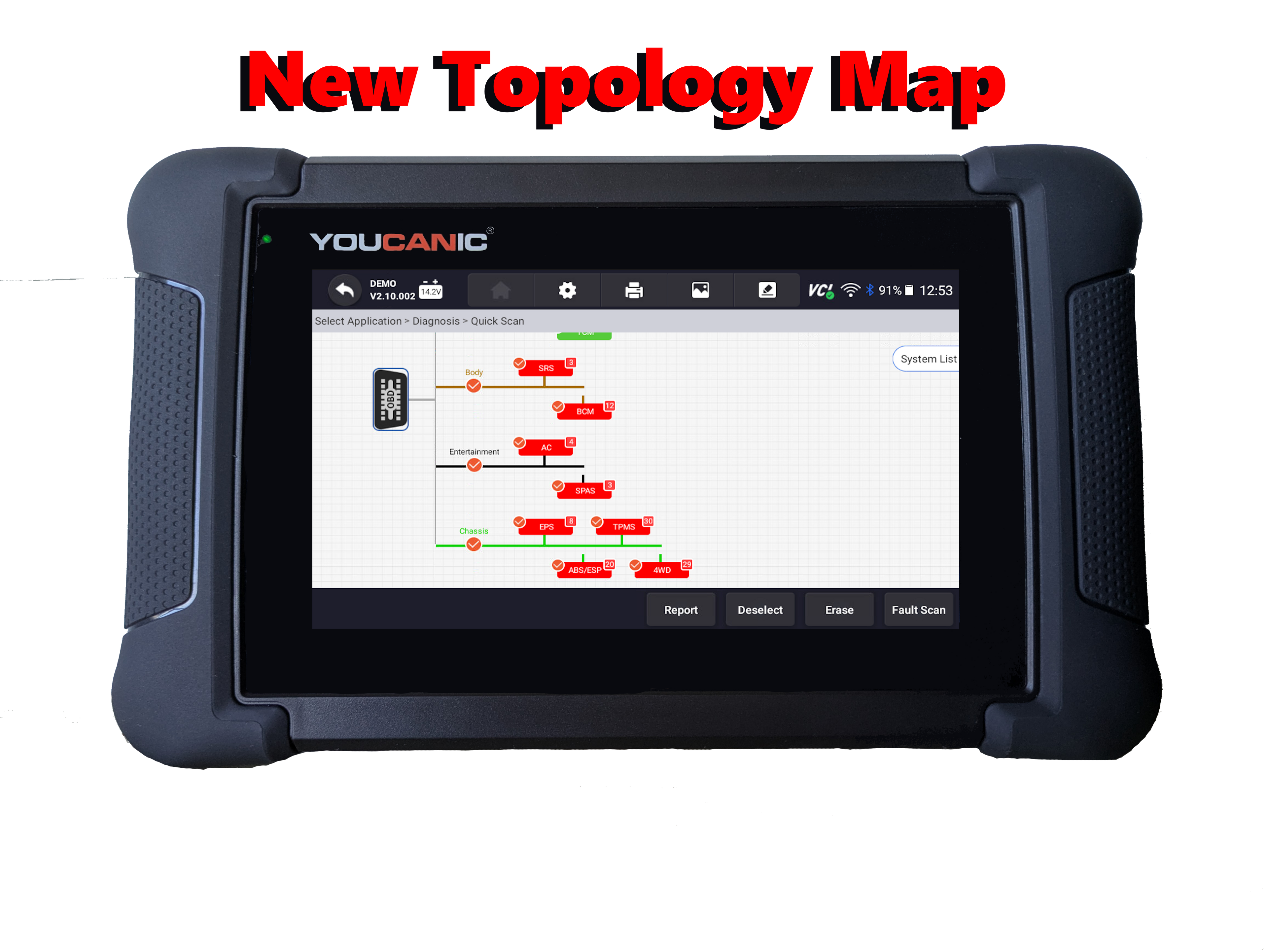 YOUCANIC UCAN II C PRO OBD2 Scanner – AI Powered Full System Diagnostic Tool with Bi-Directional Controls, Coding, Service Functions & Lifetime Updates